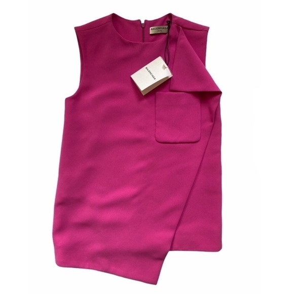Balenciaga Fold-over Front Sleeveless Top NWT - Picture 9 of 9